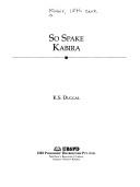 Cover for So spake Kabira