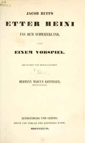 Cover for Elter Heini uss dem Schwizerland