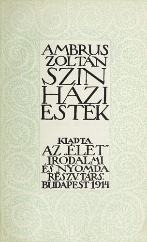 Cover for Szinházi esték