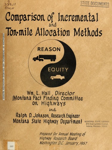 Cover for Comparison of incremental and ton-mile allocation methods