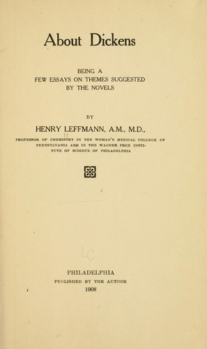 Cover for About Dickens