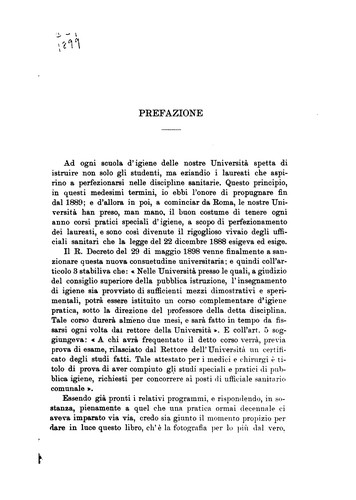 Cover for Manuale dell'ufficiale sanitario: Corso di perfezionamento