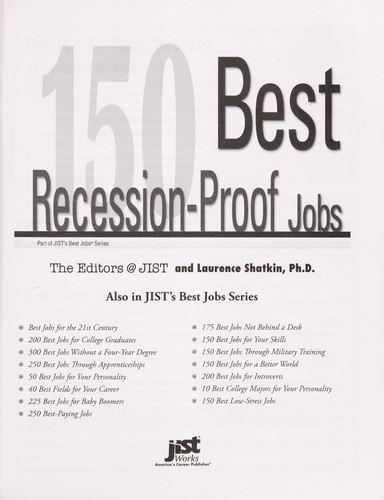 Cover for 150 best recession-proof jobs