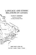 Cover for Language and ethnic relations in Canada.