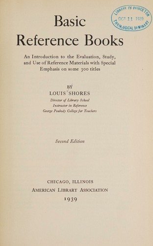 Cover for Basic reference books