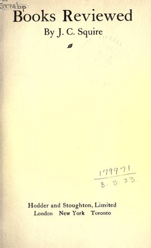Cover for Books reviewed