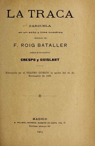 Cover for La traca