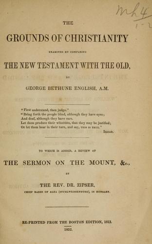 Cover for Grounds of Christianity examined