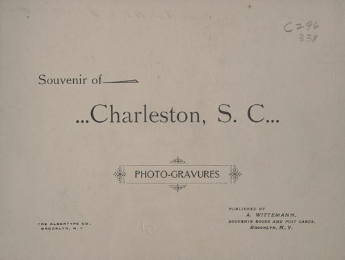 Cover for Souvenir of Charleston, S.C.