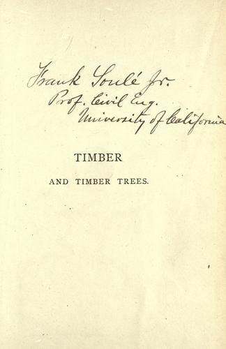 Cover for Timber and timber trees