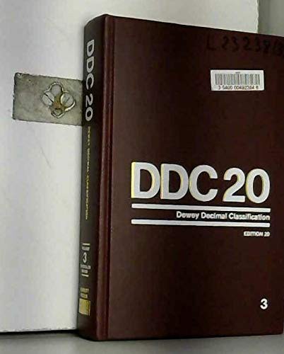 Cover for Dewey Decimal Classification and Relative Index