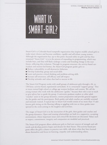 Cover for Making smart choices