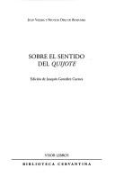 Cover for Sobre el sentido del Quijote