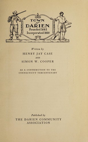 Cover for Town of Darien, founded 1641, incorporated 1820