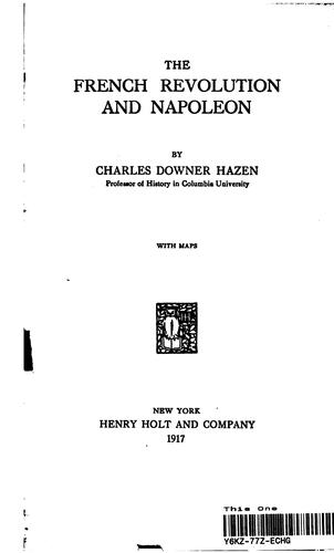 Cover for The French revolution and Napoleon