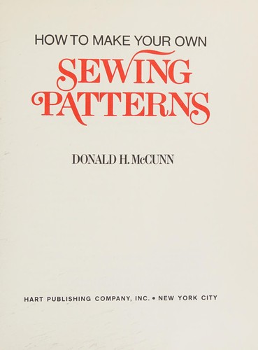Cover for How to make your own sewing patterns