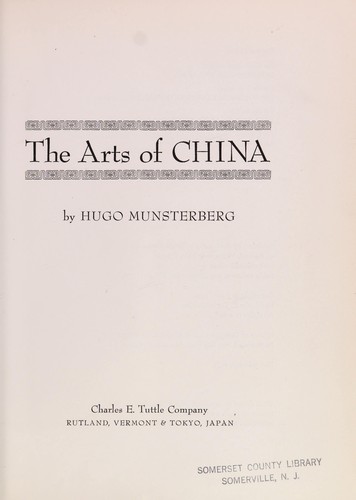 Cover for The arts of China.