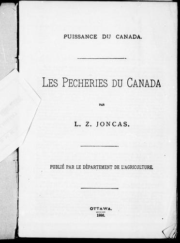 Cover for Les pêcheries du Canada