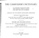 Cover for THE CAR-BUILDER'S DICTIONARY