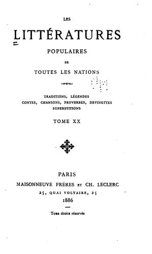 Cover for Contes populaires de la Gascogne.