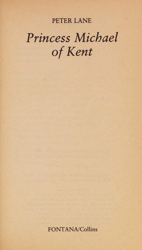 Cover for Princess Michael of Kent