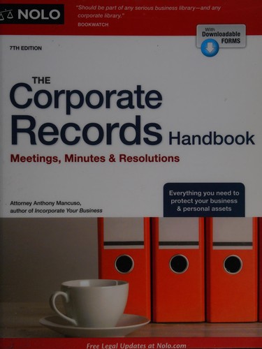 Cover for The corporate records handbook