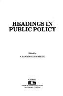 Cover for Readings in public policy