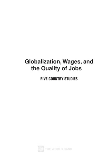 Cover for Globalization, wages, and the quality of jobs