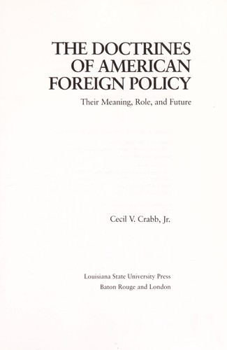 Cover for The doctrines of American foreign policy