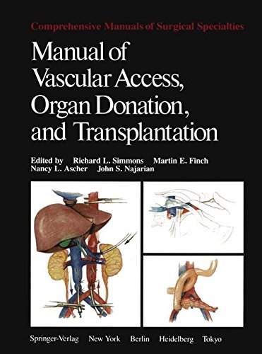 Cover for Manual of Vascular Access, Organ Donation, and Transplantation