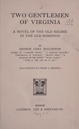Cover for Two gentlemen of Virginia