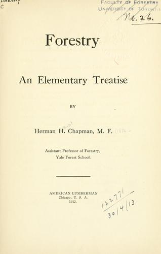 Cover for Forestry, an elementary treatise.