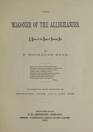 Cover for The wagoner of the Alleghanies.