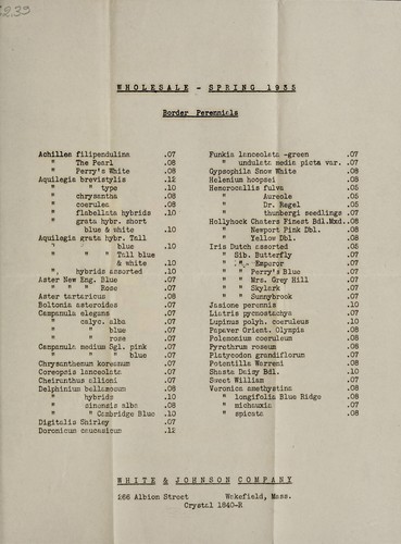 Cover for Wholesale, spring 1935