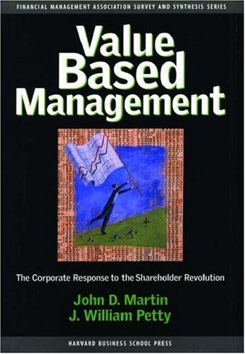 Cover for Value Based Management