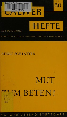Cover for Mut zum Beten!