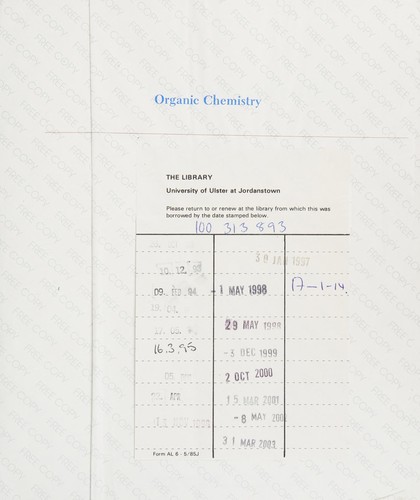Cover for Organic chemistry