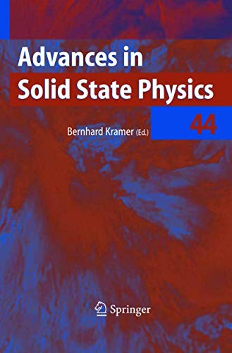 Cover for Advances in Solid State Physics