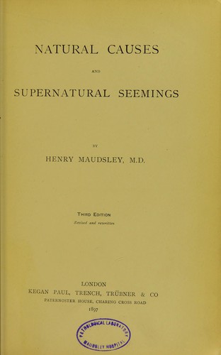 Cover for Natural causes and supernatural seemings