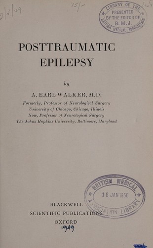 Cover for Posttraumatic epilepsy.