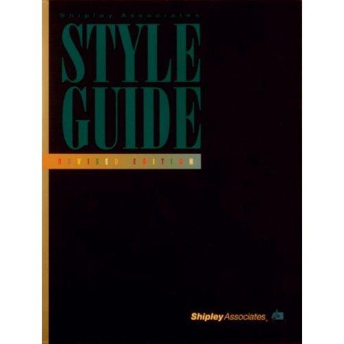 Cover for Shipley Associates Style Guide