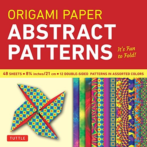 Cover for Origami Paper - Abstract Patterns - 8 1/4" - 48 Sheets : Tuttle Origami Paper : High-Quality Large Origami Sheets Printed with 12 Different Designs