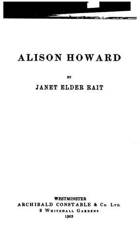Cover for Alison Howard