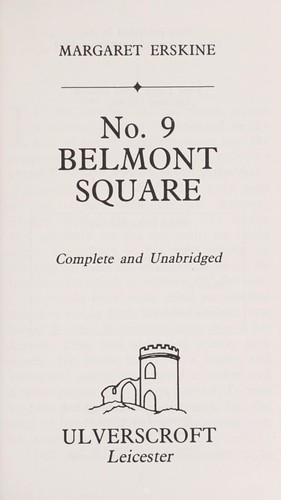 Cover for No 9 Belmont Square