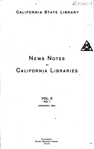 Cover for News Notes of California Libraries
