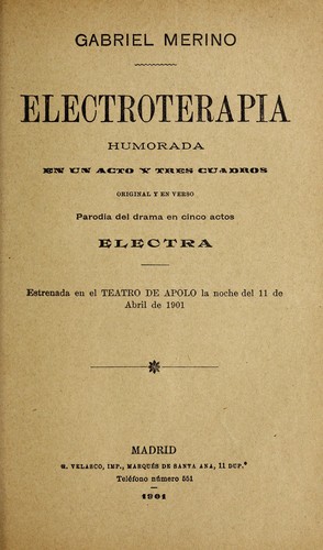 Cover for Electroterapia