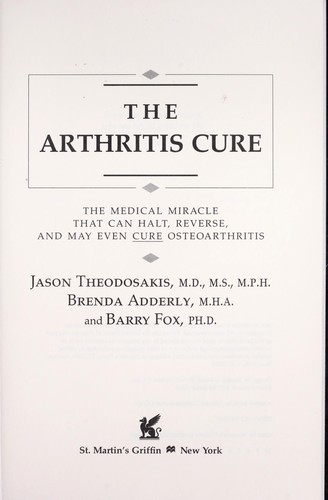 Cover for The arthritis cure