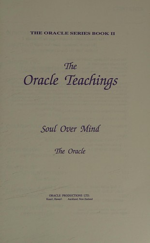 Cover for The Oracle teachings