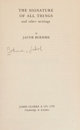 Cover for The Signature of all Things and other writings
