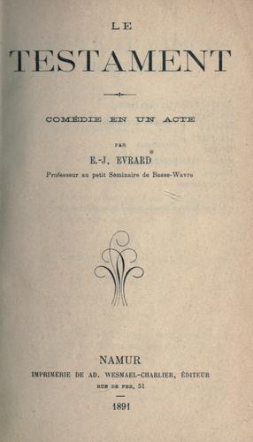 Cover for testament